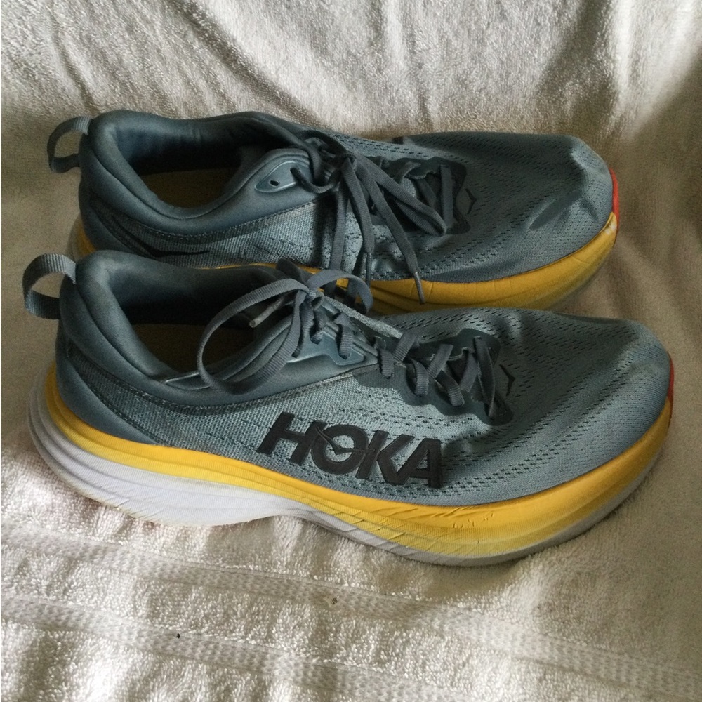 Hoka BONDI 8 men athletic running Men sneakers blue size 12 US/11.5 U.K./46.5 EU